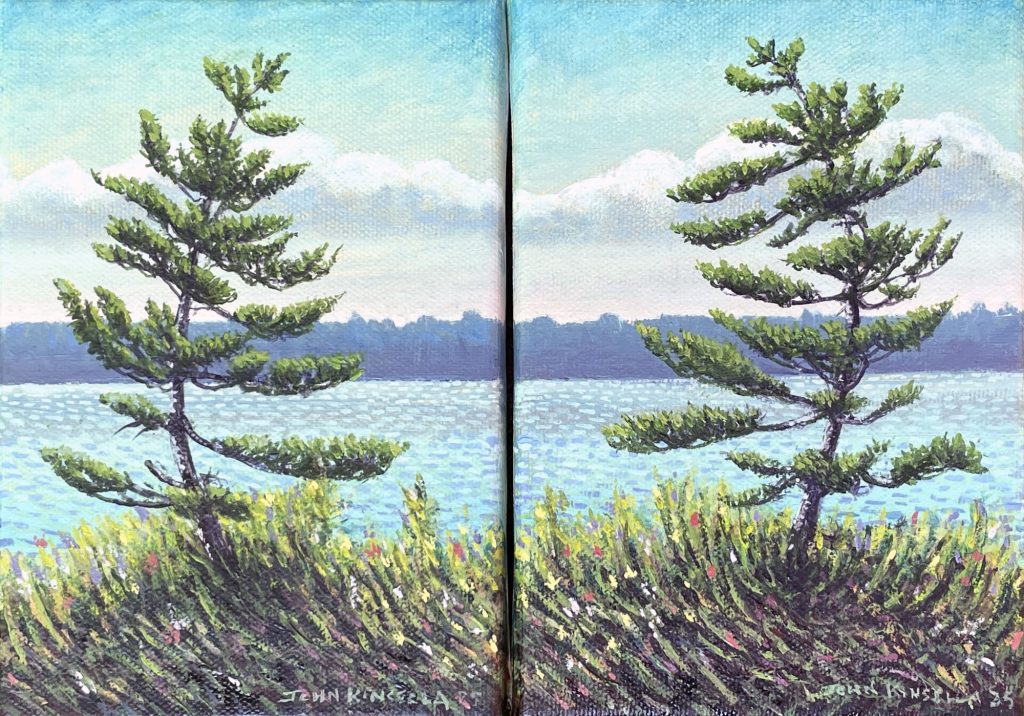 Pa de deux, Canoe Lake (diptych)
