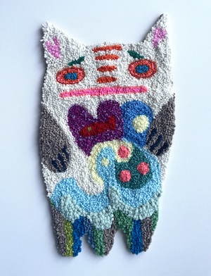 SOLD Kitty-cat with ornamental  workings in contamplation