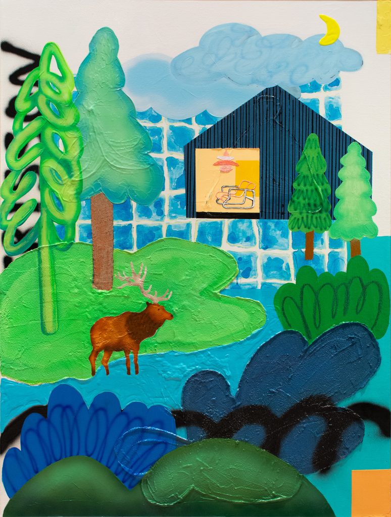 Quiet Cabin Under the Moonlight