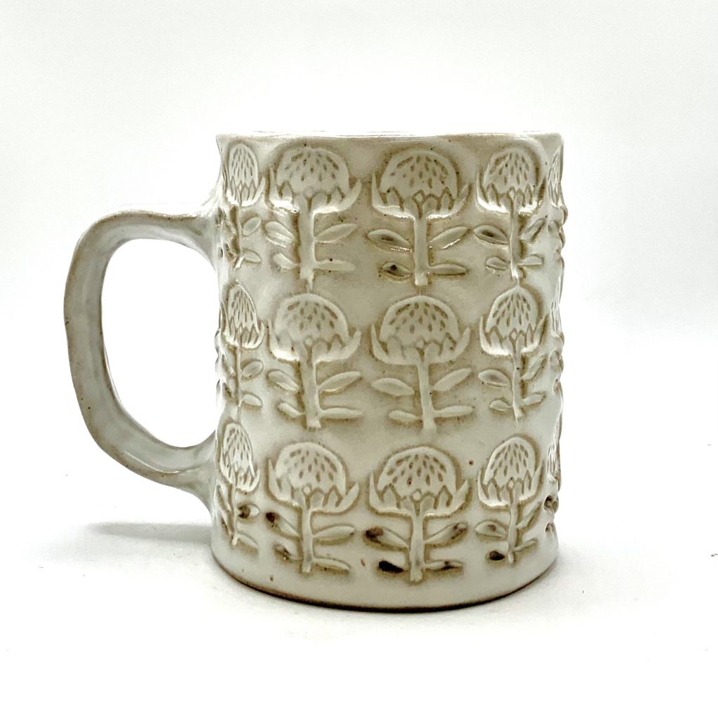 Protea Mug in White