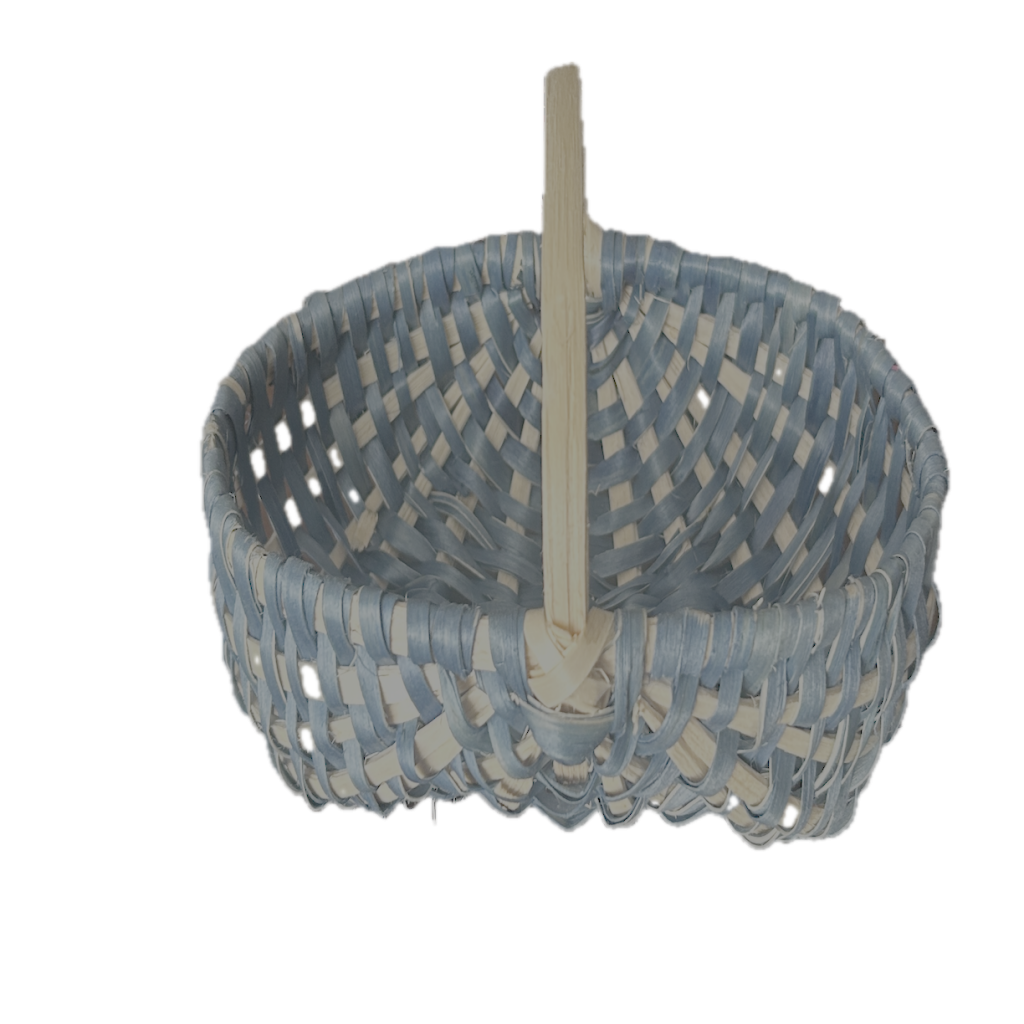 Blue and Natural Display Basket
