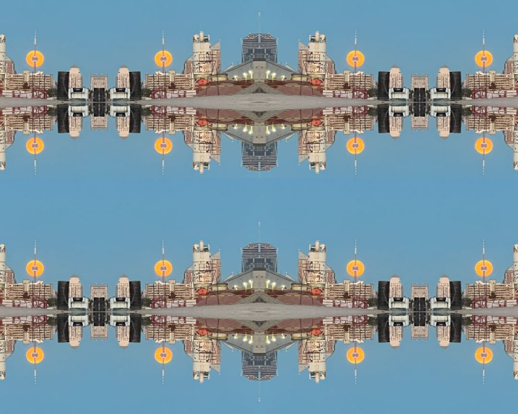 Buildings at Moonrise