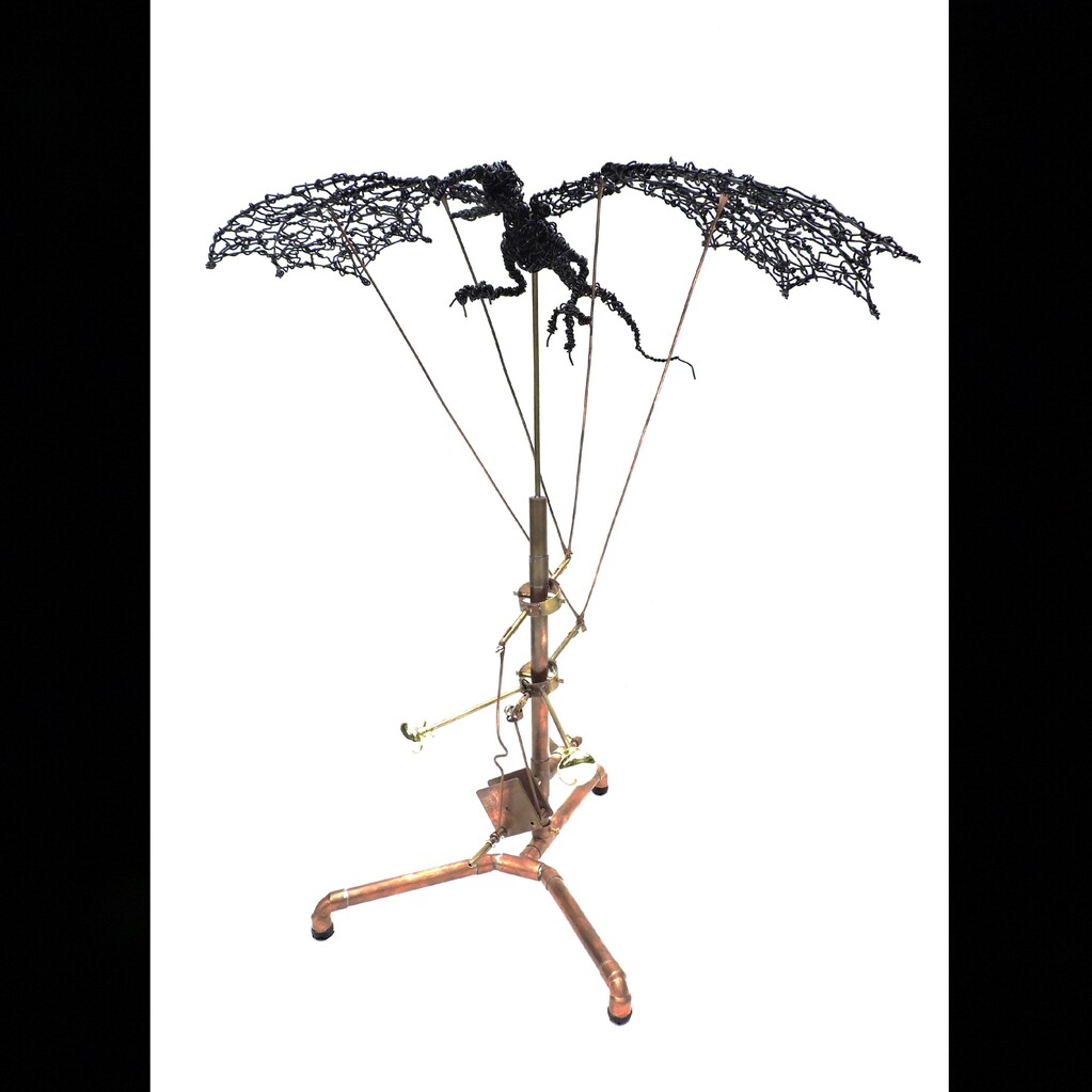Hand Cranked Bird Kinetic Sculpture