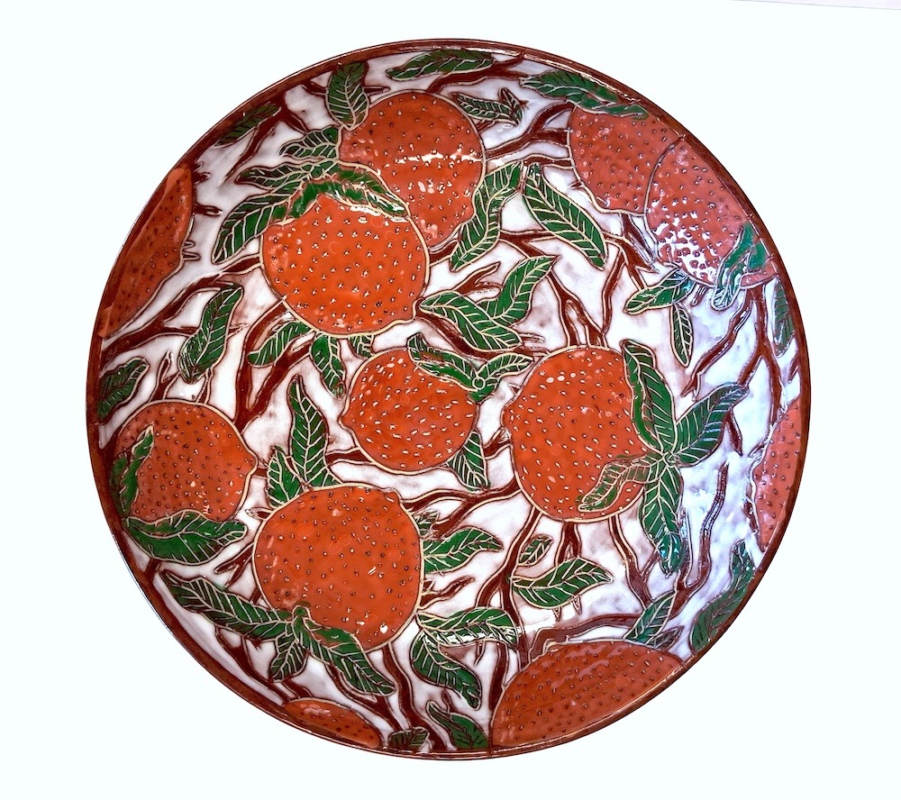 Orange Serving Bowl