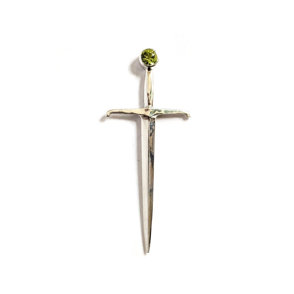 Peridot Longsword Brooch
