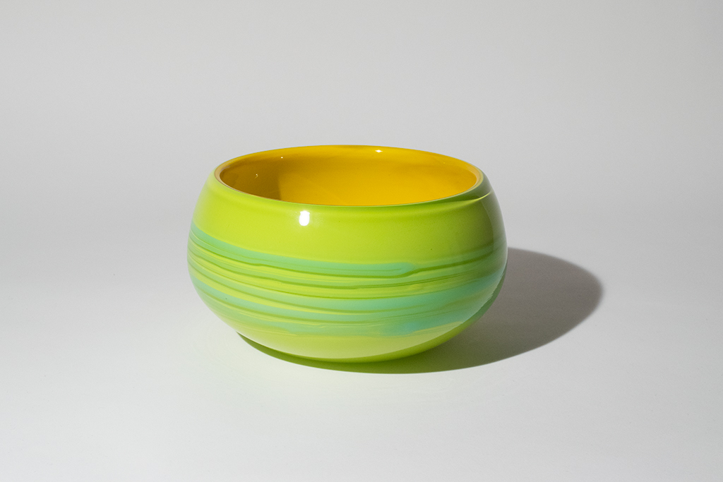 Lime, Gold and Mint Trail Bowl