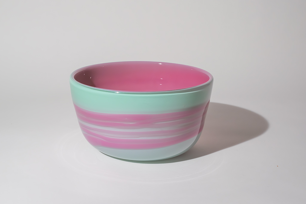 Celadon, Rose and Pink Trail Bowl
