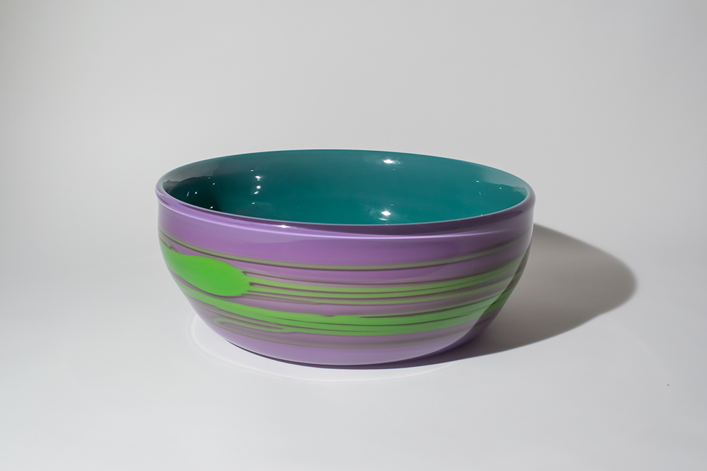 Purple, Teal and Green Trail Bowl