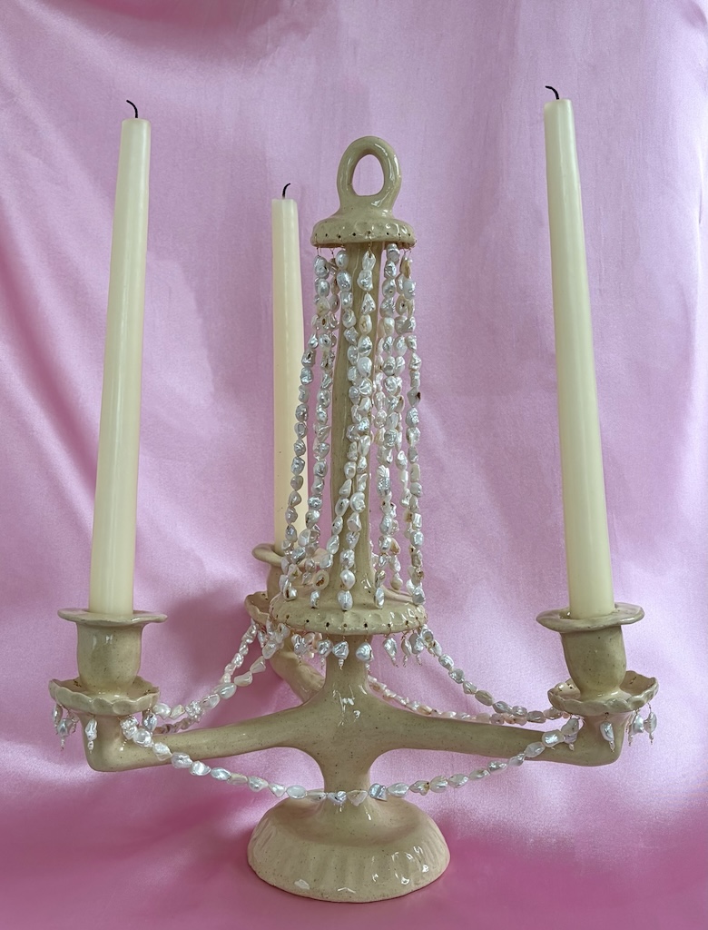 Pearl Garland Candelabra