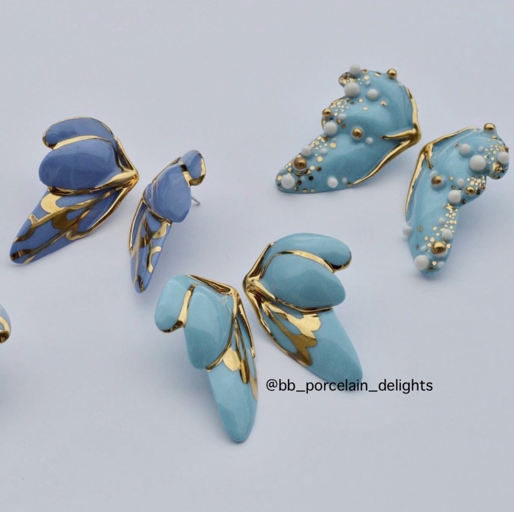 Celestial blue wings Earrings