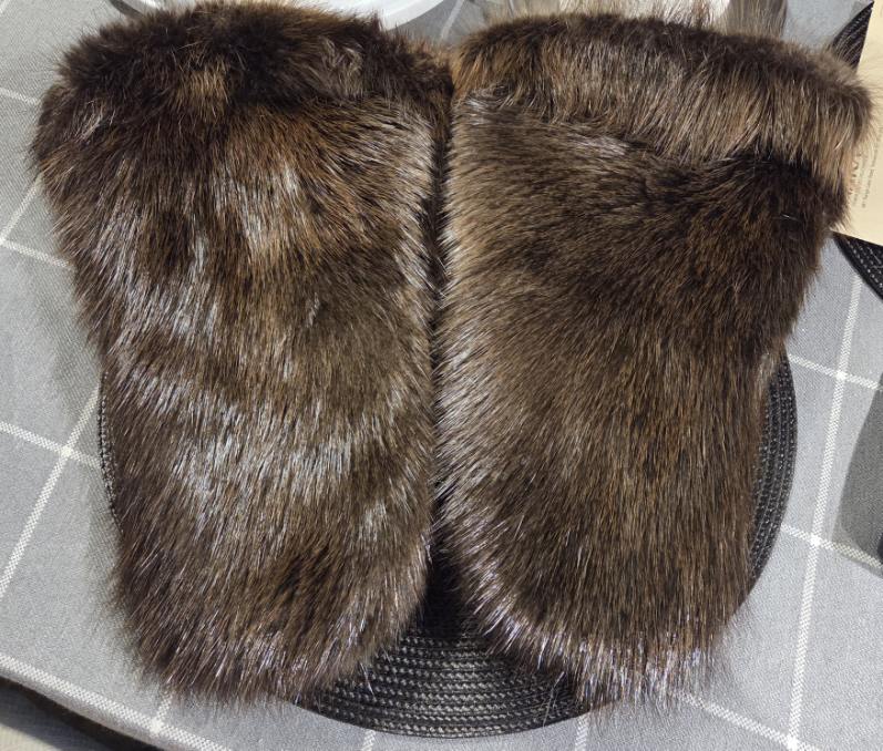 Handcrafted Beaver Fur Mitts