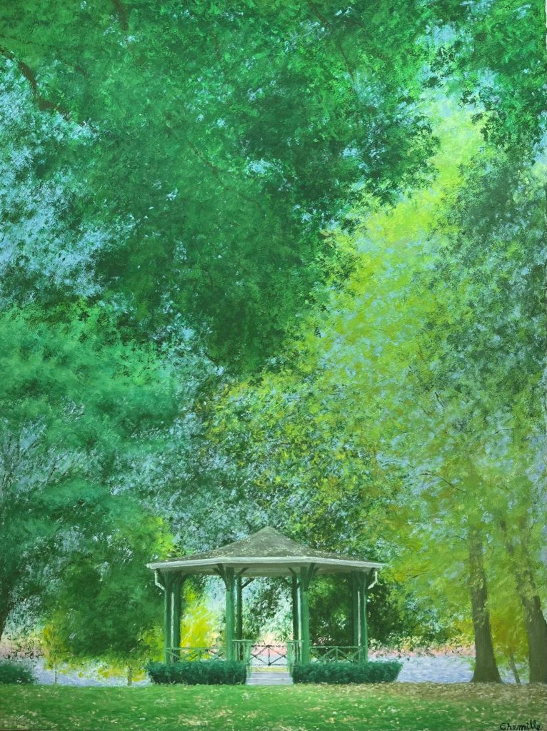 Lakeside Gazebo In Early Autumn