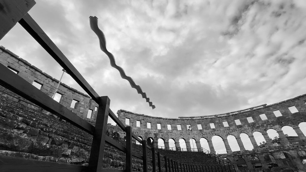 Flight over the Pula Arena