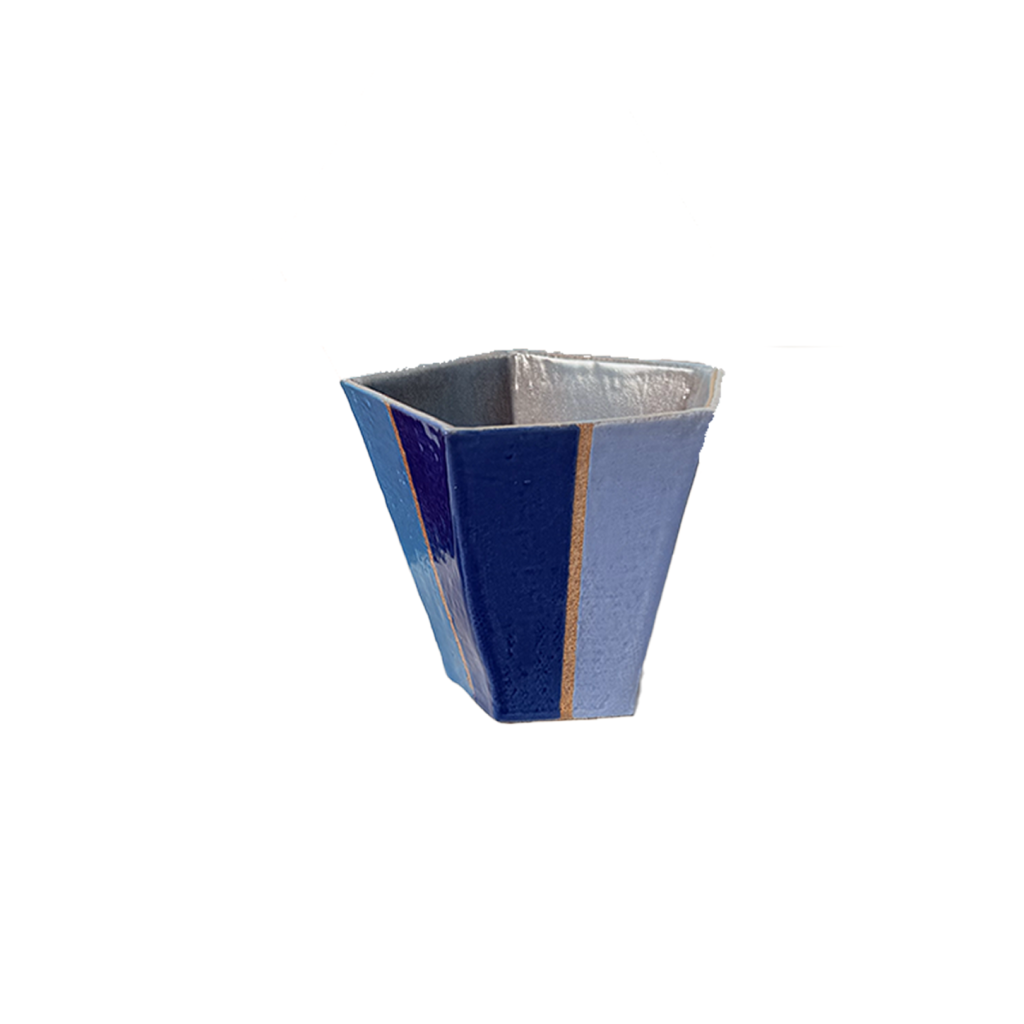 Faceted Cup – Blue Tones