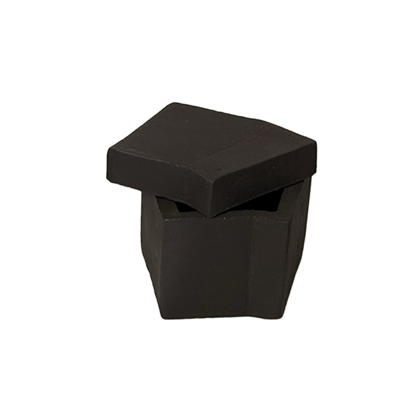 Faceted Box with Lid – Matt Black
