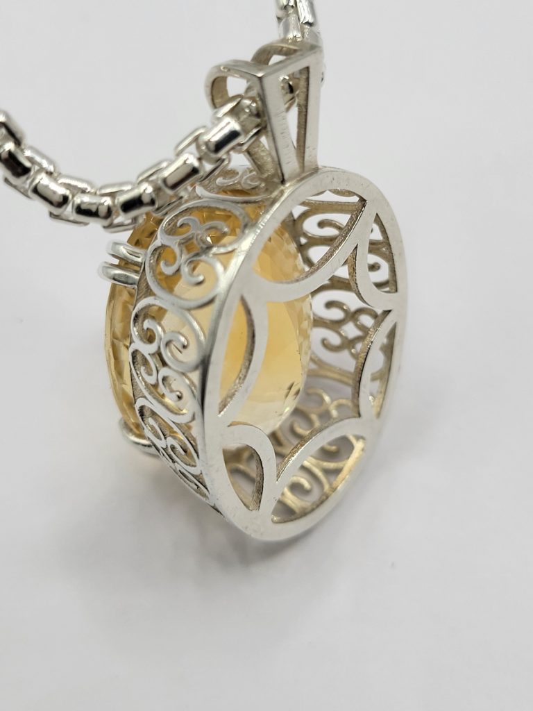 Citrine Ornate Necklace