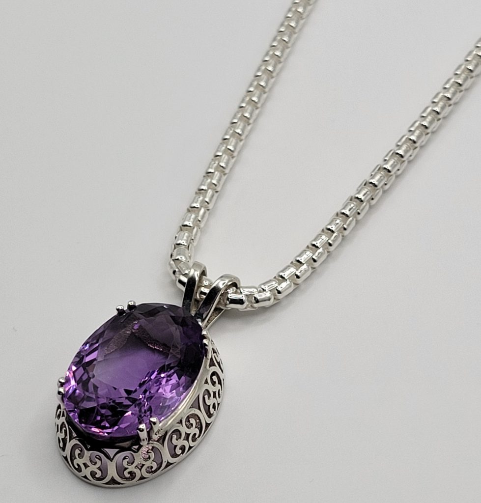 Amethyst  Ornate Necklace
