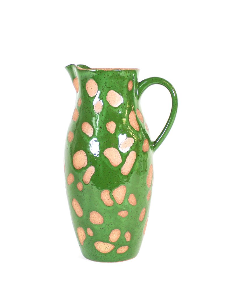 Green Print Pitcher