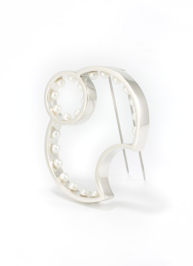 Studded Pearl Brooch