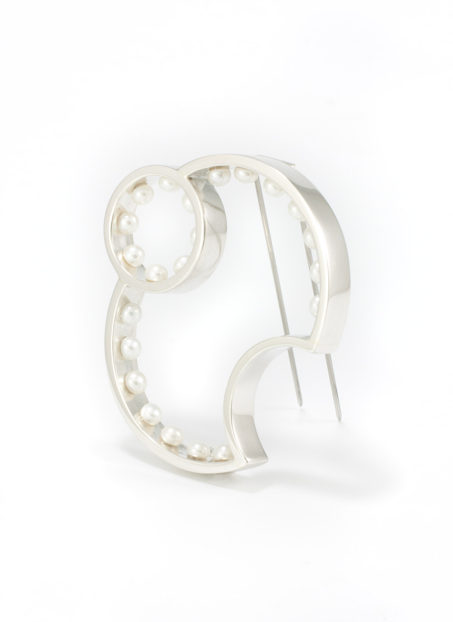 Studded Pearl Brooch