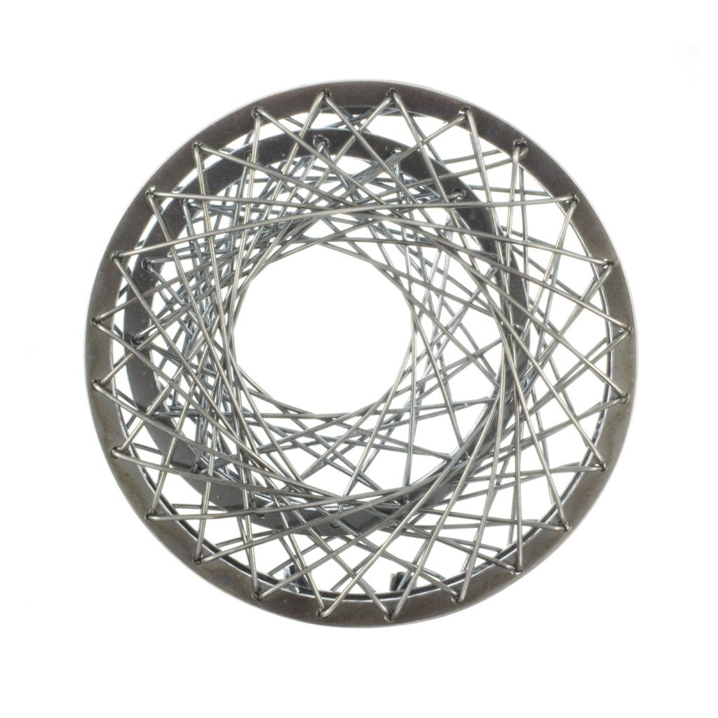 Hypotrochoid Woven Brooch