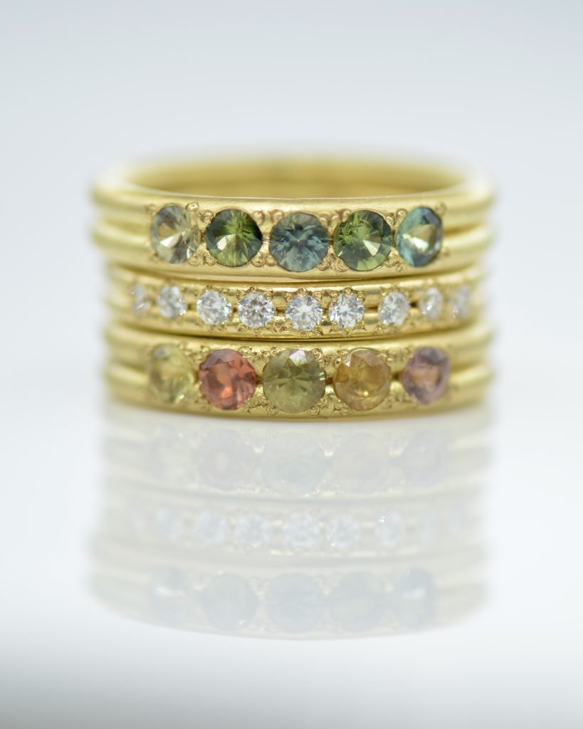 Ring Stack: Doppia and Half Moon Rings