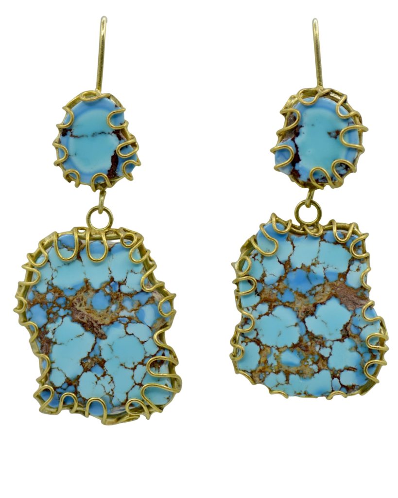 Golden Hills Turquoise Squiggle Earrings
