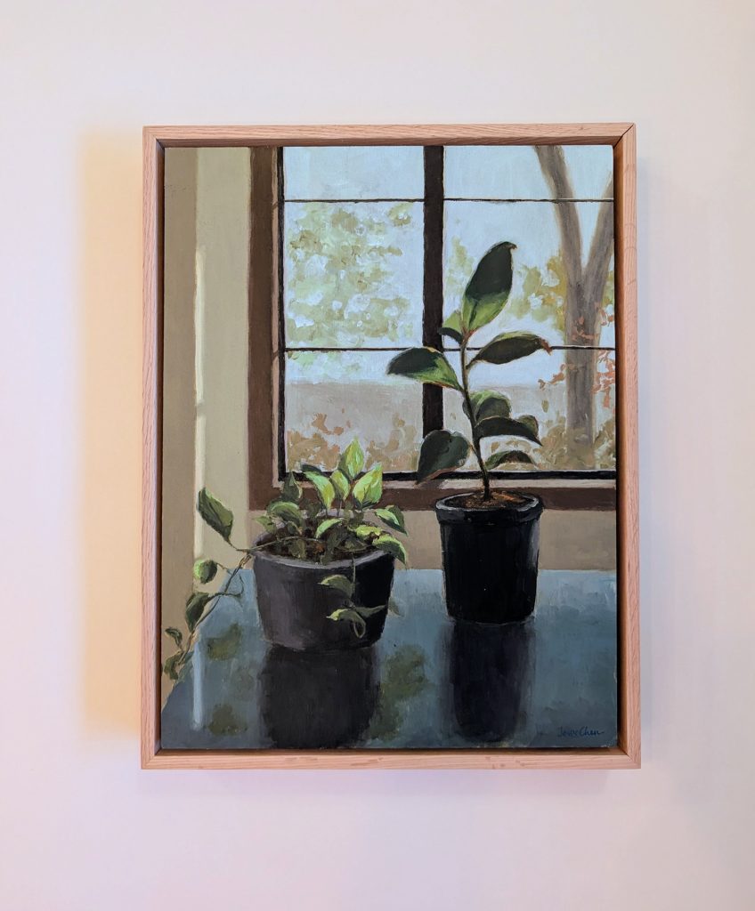 Pothos and Rubber Plant