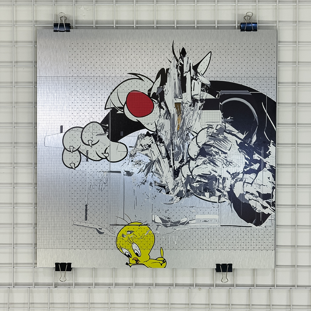 FRIZ Cat%% YELLOW dancing JUMPING Nibbles Cartoon. Cute CLAWS