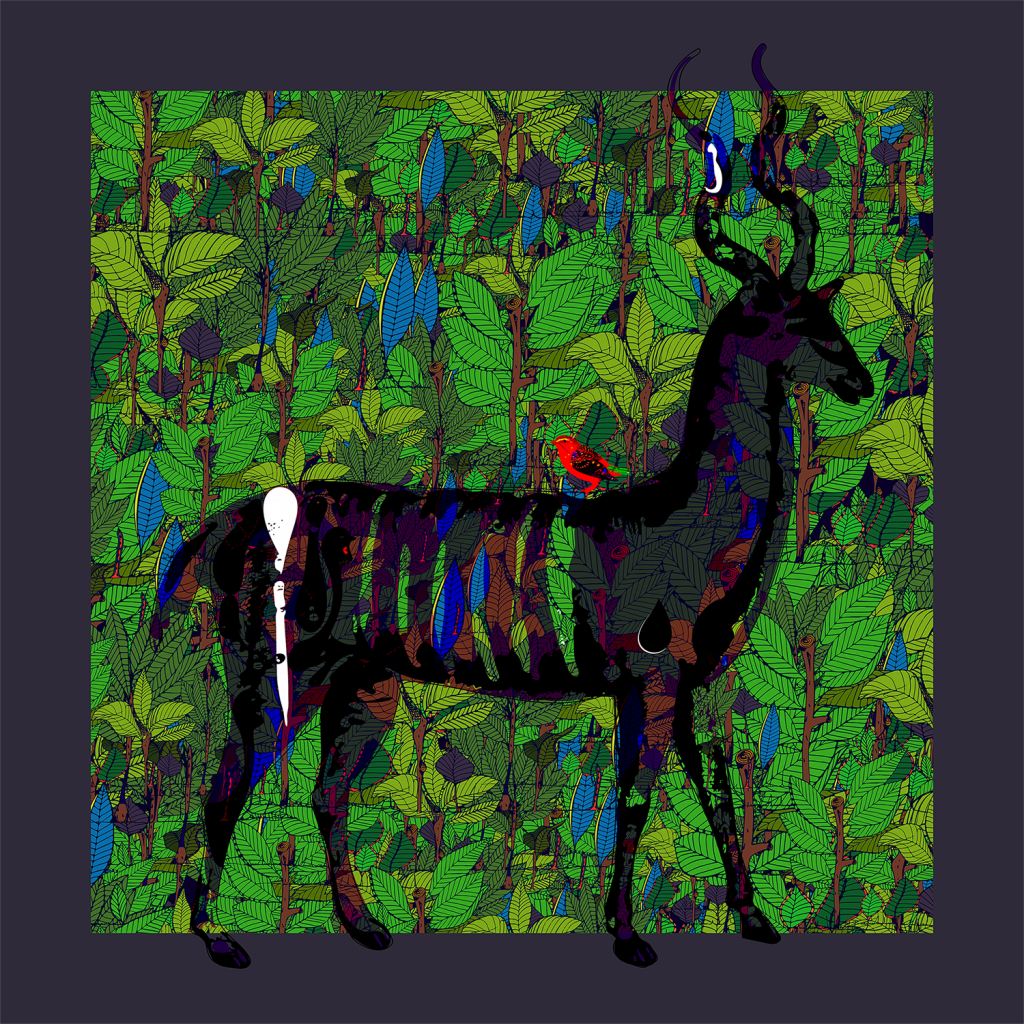 The Forest Deer and The Hemmingbird (Nsem Keka)