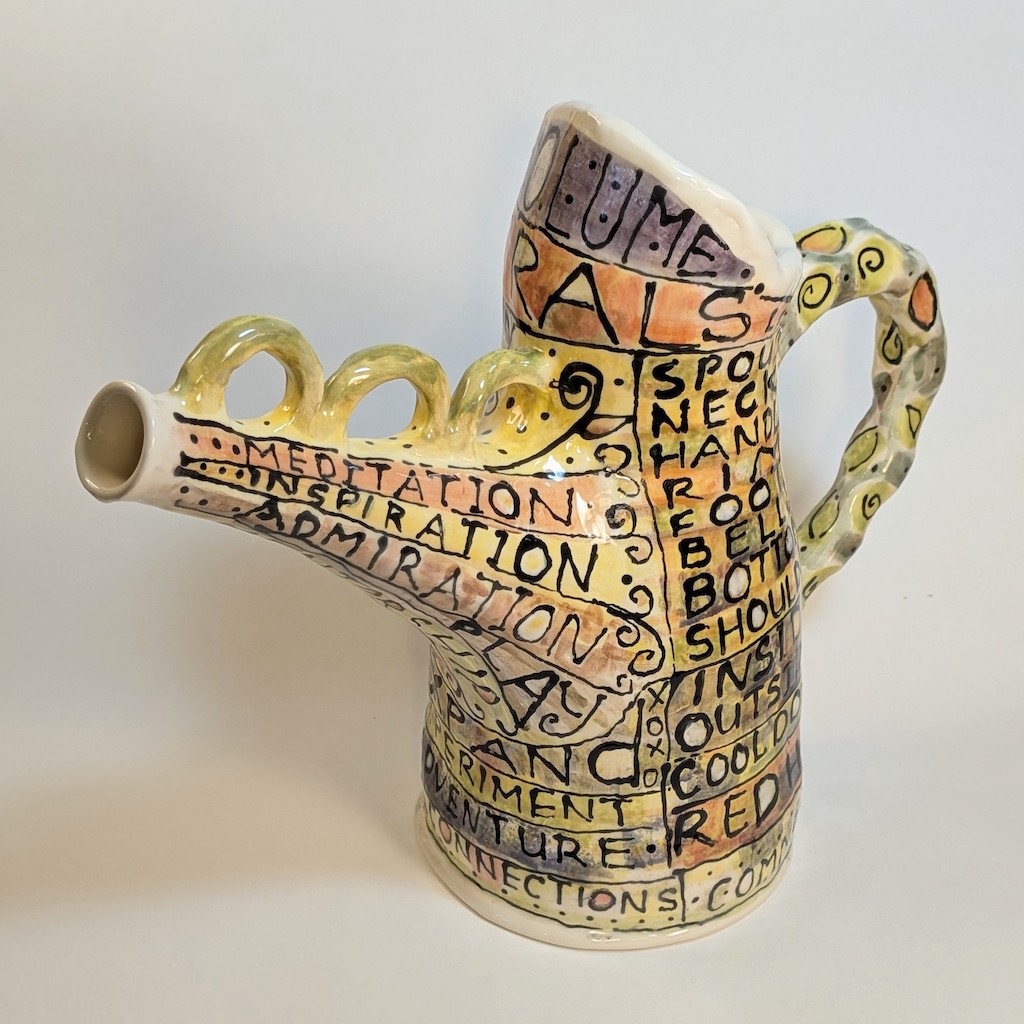 WORDY WATERING CAN by Karen Franzen