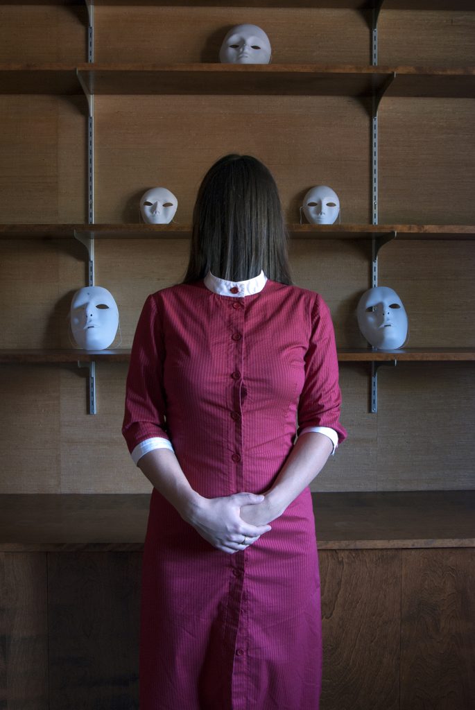 A portrait with masks
