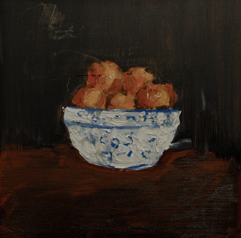Oranges In White Bowl