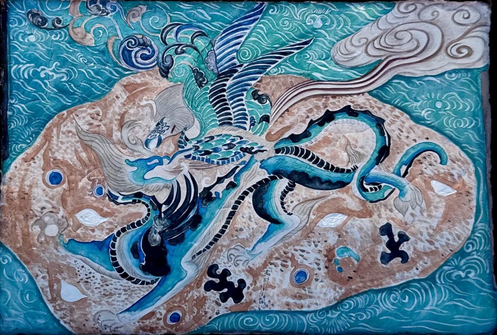The Golden-Winged Bird Battles the Venomous Dragon