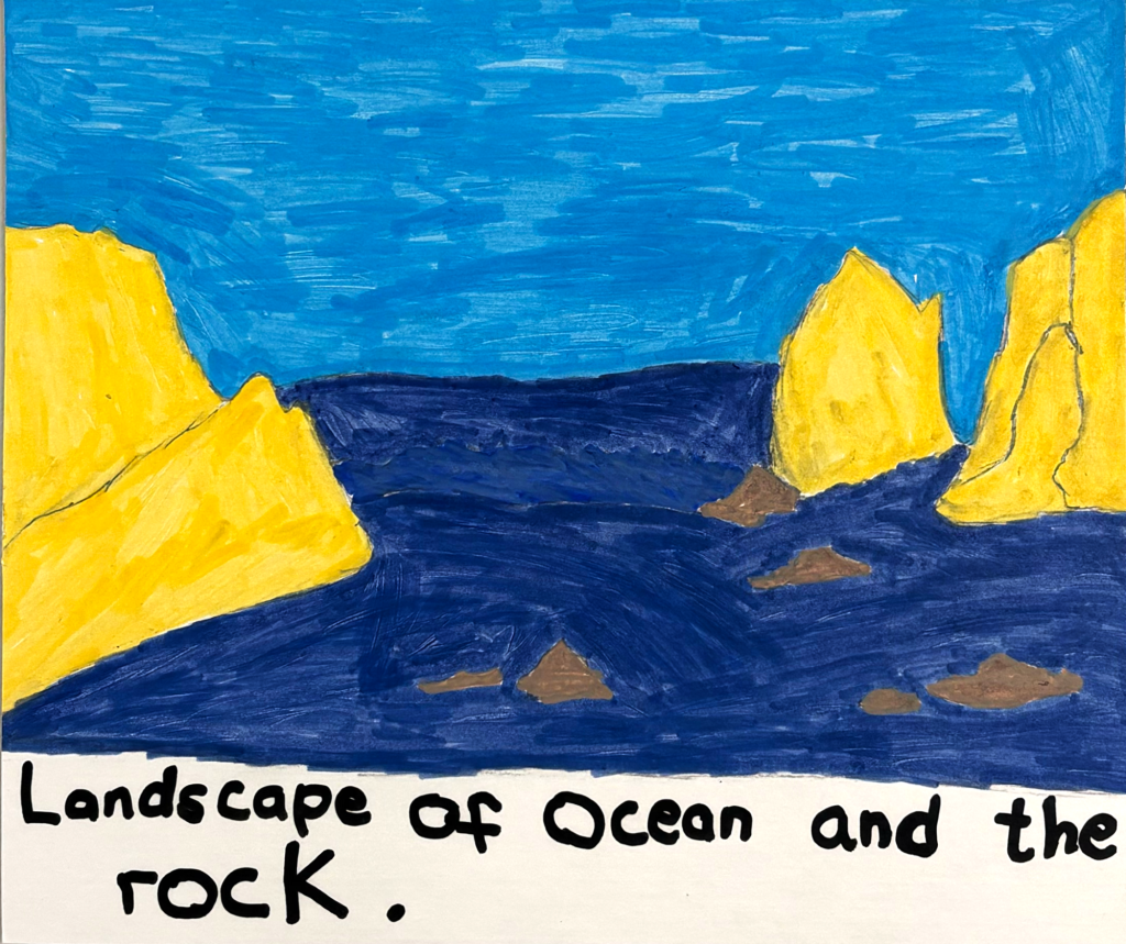 Landscape of Ocean and the Rock - David Oppong