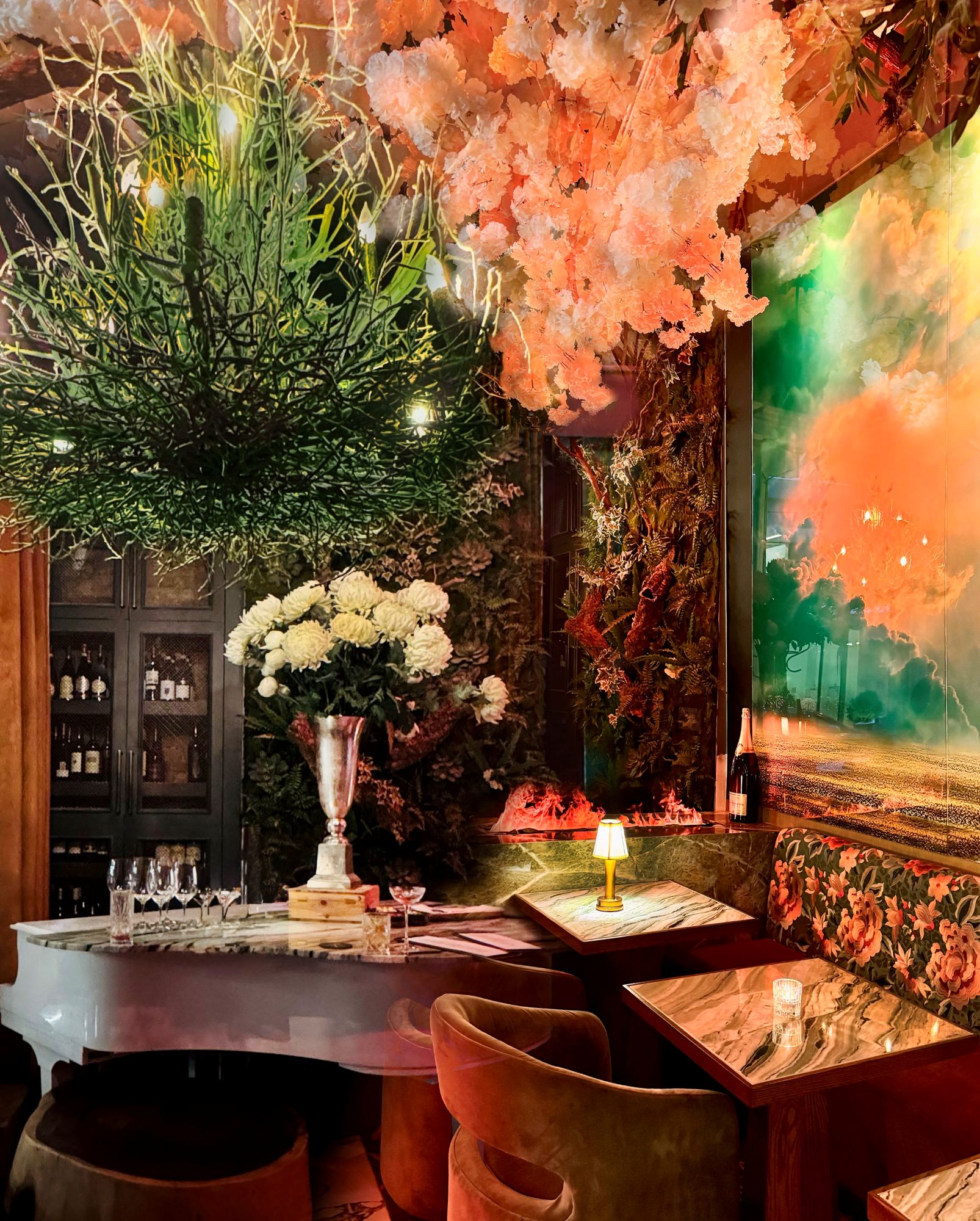 Photograph composite of the Woods Restaurant in Toronto