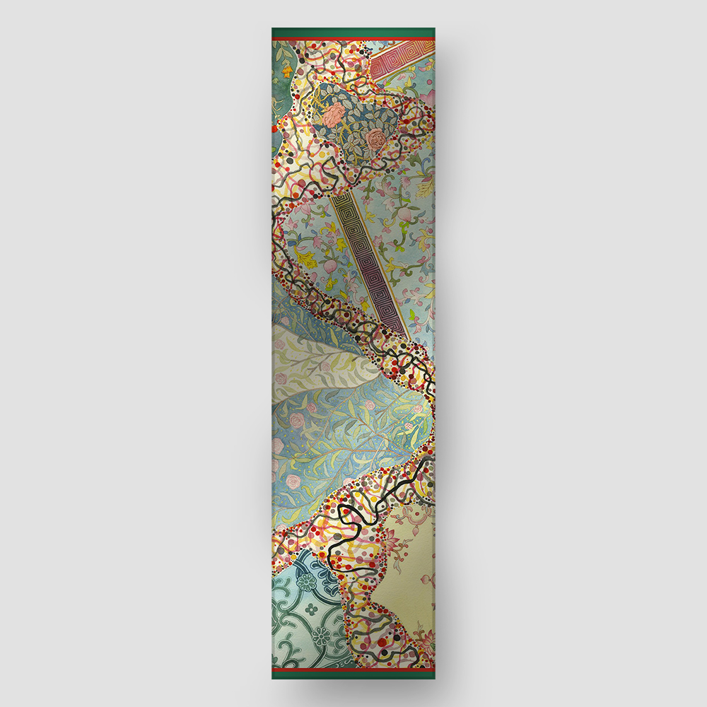Arboreal Reverie Long Silk Scarf