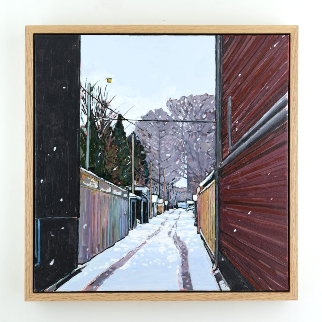 A snowy lane opened up before me
