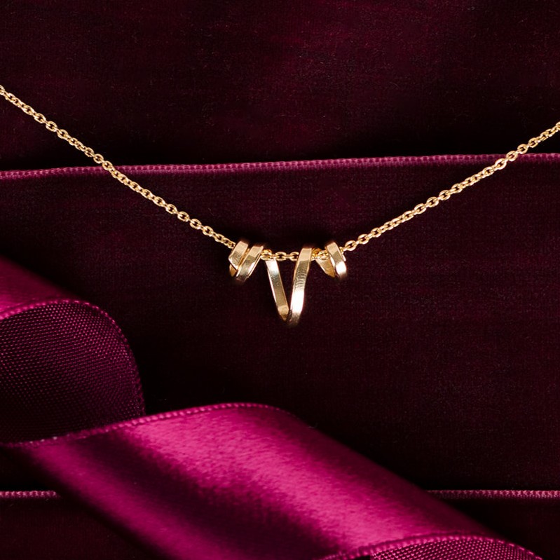 Dainty Whirl Pendant - Yellow Gold-Filled